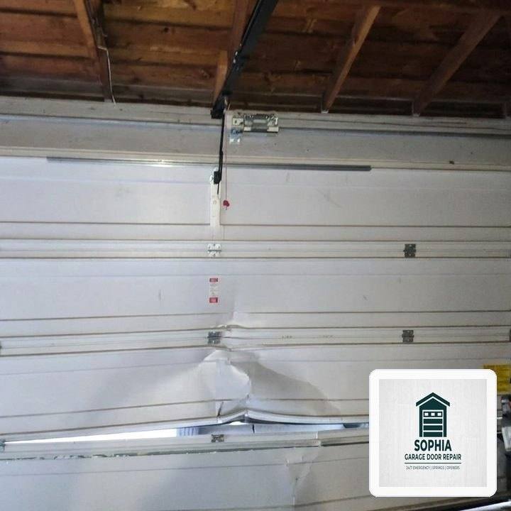 Sophia Garage Door Repair in North Reading, MA: Heavy-Duty Steel Section Strut & 11-Gauge Hinge Reinforcement - North Reading, MA